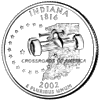 Details for the Indiana Commemorative Quarter