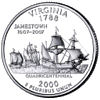 Details for the Virginia Commemorative Quarter