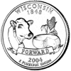 Details for the Wisconsin Commemorative Quarter